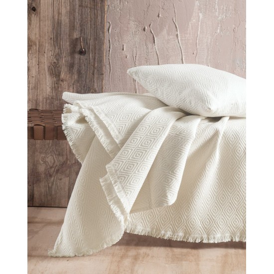 Ριχτάρι Τριθέσιου Living Room Elysse Ecru Jacquard Rythmos (180x280) 1Τεμ