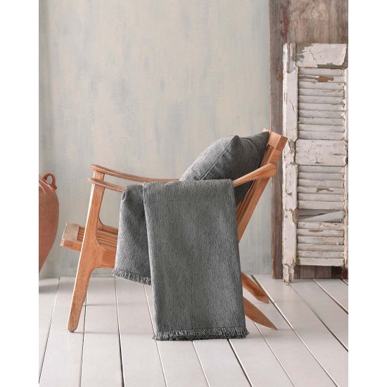 Ριχτάρι Τετραθέσιου Living Room Kidal Dark Grey Jacquard Rythmos (180x330) 1Τεμ