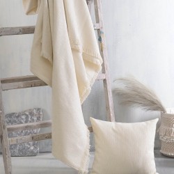 Διακοσμητική Μαξιλαροθήκη Living Room Essie Ecru Jacquard Rythmos (40x40) 1Τεμ