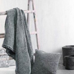 Διακοσμητική Μαξιλαροθήκη Living Room Essie Dark Grey Jacquard Rythmos (40x40) 1Τεμ