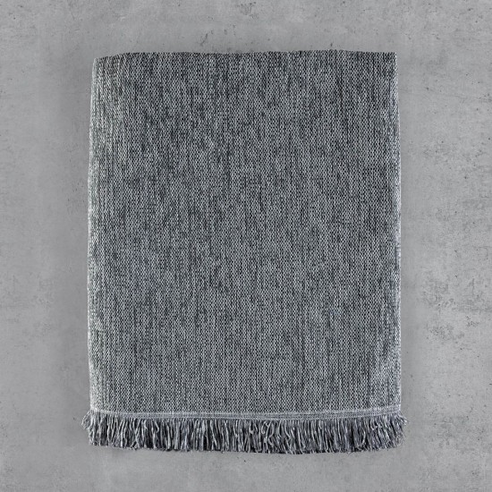 Ριχτάρι Τριθέσιου Living Room Essie Dark Grey Jacquard Rythmos (180x280) 1Τεμ