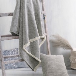 Διακοσμητική Μαξιλαροθήκη Living Room Essie Light Grey Jacquard Rythmos (40x40) 1Τεμ