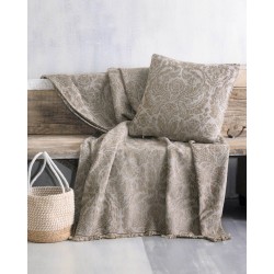 Ριχτάρι Πολυθρόνας Living Room Vilano Brown Jacquard Rythmos (160x180) 1Τεμ