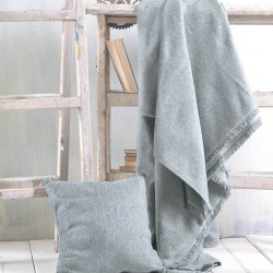 Διακοσμητική Μαξιλαροθήκη Living Room Avida Grey Jacquard Rythmos (40X40) 1Τεμ