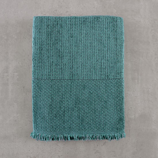 Ριχτάρι Πολυθρόνας Chinille Simplin Petrol Jacquard Rythmos (160x180) 1Τεμ