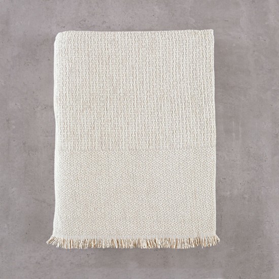 Ριχτάρι Πολυθρόνας Chinille Simplin Ecru Jacquard Rythmos (160x180) 1Τεμ Ριχτάρι Πολυθρόνας Chinille Simplin Ecru Jacquard Rythmos (160x180) 1Τεμ