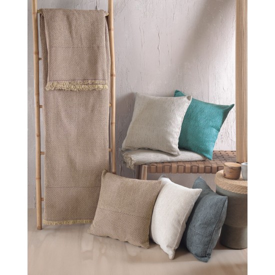 Ριχτάρι Πολυθρόνας Chinille Simplin Ecru Jacquard Rythmos (160x180) 1Τεμ Ριχτάρι Πολυθρόνας Chinille Simplin Ecru Jacquard Rythmos (160x180) 1Τεμ