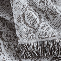 Ριχτάρι Τριθέσιου Chinille Snake Grey Jacquard Rythmos (180x280) 1Τεμ