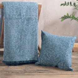 Διακοσμητική Μαξιλαροθήκη Living Room Bianco Blue Rythmos (40x40) 1Τεμ