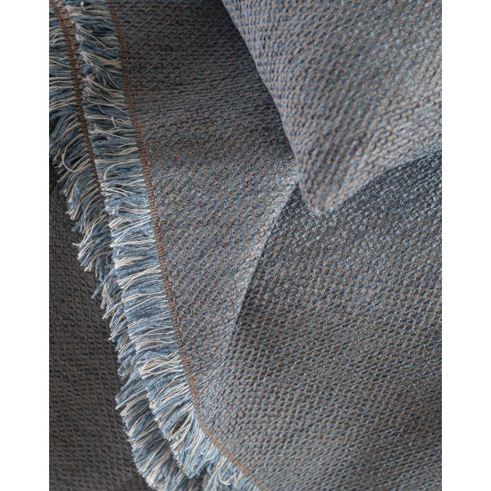 Ριχτάρι Τετραθέσιου Living Room Calhua Blue-Brown Jacquard Chenille Rythmos (180x330) 1Τεμ