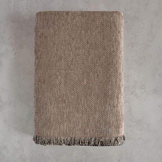 Ριχτάρι Τριθέσιου Living Room Calhua Brown Jacquard Chenille Rythmos (180x280) 1Τεμ