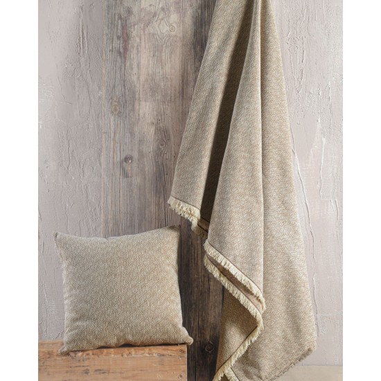 Ριχτάρι Πολυθρόνας Living Room Kento Beige Jacquard Chenille Rythmos (160x180) 1Τεμ
