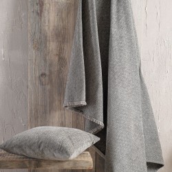 Ριχτάρι Τριθέσιου Living Room Kento Black Jacquard Chenille Rythmos (180x280) 1Τεμ