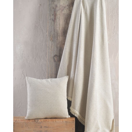 Ριχτάρι Διθέσιου Living Room Kento Ecru Jacquard Chenille Rythmos (180x240) 1Τεμ
