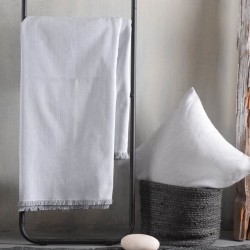 Διακοσμητική Μαξιλαροθήκη Living Room Figma Light Grey Jacquard Rythmos (40x40) 1Τεμ