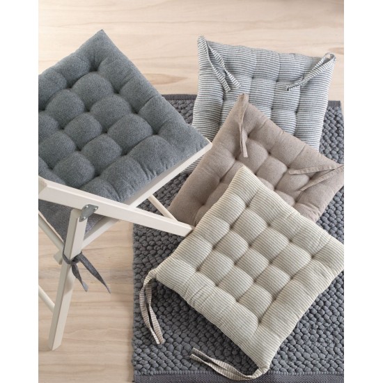 Μαξιλάρι Καρέκλας Accessories Trype Grey Stripe Rythmos (40x40) 1Τεμ