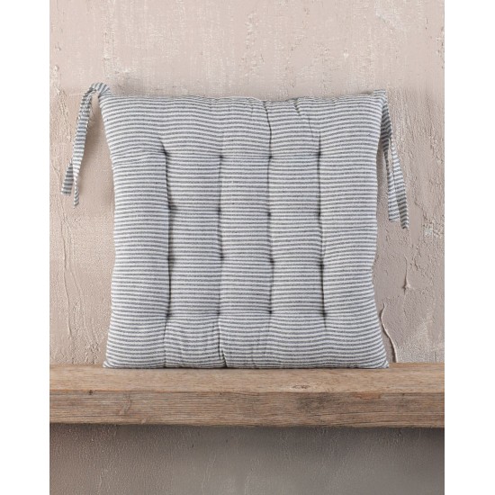 Μαξιλάρι Καρέκλας Accessories Trype Grey Stripe Rythmos (40x40) 1Τεμ