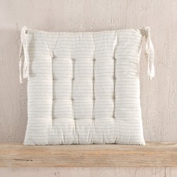 Μαξιλάρι Καρέκλας Living Room Messini Natural Beige Stripe Rythmos (40x40) 1Τεμ