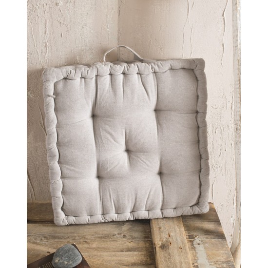 Μαξιλάρι Δαπέδου Accessories Kathy Beige Cotton Rythmos (50x50x10) 1Τεμ