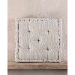 Μαξιλάρι Δαπέδου Accessories Kathy Beige Stripe Cotton Rythmos (50x50x10) 1Τεμ