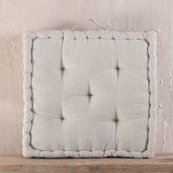 Μαξιλάρι Δαπέδου Accessories Kathy Beige Stripe Cotton Rythmos (50x50x10) 1Τεμ