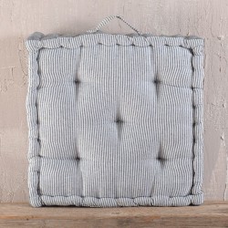 Μαξιλάρι Δαπέδου Accessories Kathy Grey Stripe Cotton Rythmos (50x50x10) 1Τεμ