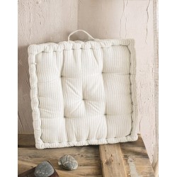 Μαξιλάρι Δαπέδου Living Room Linea Natural Beige Stripe Rythmos (50x50x10) 1Τεμ