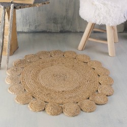 Χαλάκι Floor Rugs Ratan Flower Jute Rythmos (120cm) 1Τεμ