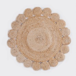 Χαλάκι Floor Rugs Ratan Flower Jute Rythmos (120cm) 1Τεμ