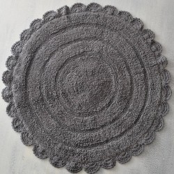 Χαλάκι Floor Rugs Opal Dark Grey Cotton Rythmos (70cm) 1Τεμ