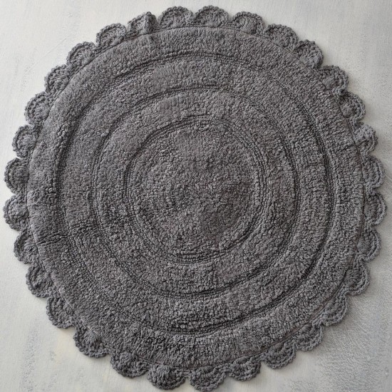 Χαλάκι Floor Rugs Opal Dark Grey Cotton Rythmos (70cm) 1Τεμ