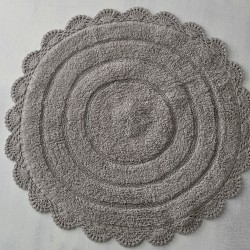 Χαλάκι Floor Rugs Opal Light Grey Cotton Rythmos (70cm) 1Τεμ