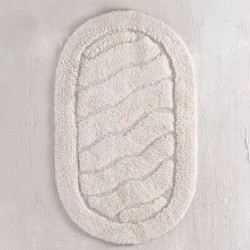 Πατάκι Μπάνιου Floor Rugs Oval Ecru Cotton Rythmos (60x90) 1Τεμ