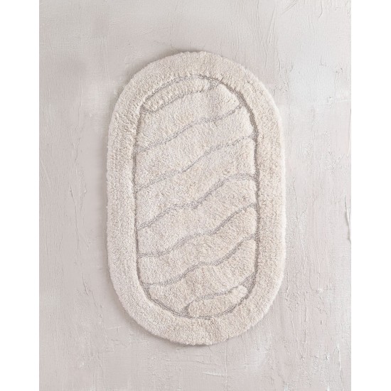 Πατάκι Μπάνιου Floor Rugs Oval Ecru Cotton Rythmos (60x90) 1Τεμ