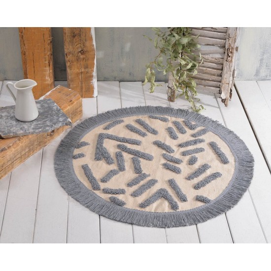 Χαλάκι Floor Rugs Mojave Grey Cotton Rythmos (120cm) 1Τεμ