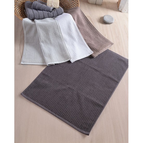 Πατάκι Μπάνιου Floor Rugs Allen White Cotton Rythmos (50x70) 1Τεμ