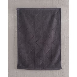 Πατάκι Μπάνιου Floor Rugs Jessica Charcoal Cotton Rythmos (50x70) 1Τεμ