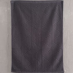 Πατάκι Μπάνιου Floor Rugs Jessica Charcoal Cotton Rythmos (50x70) 1Τεμ