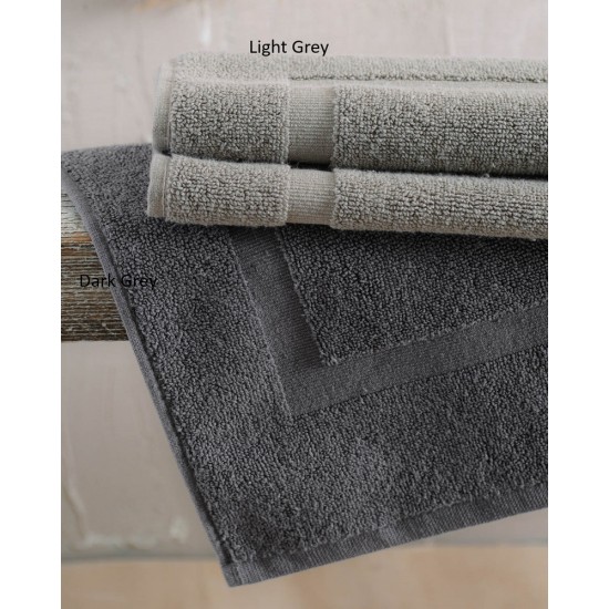 Πατάκι Μπάνιου Tiles Dark Grey Cotton Rythmos (50x70) 1Τεμ