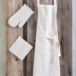 Σετ Κουζίνας Dining Savoca Ecru Jacquard Cotton Rythmos 3Τεμ