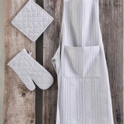 Σετ Κουζίνας Dining Savoca Grey Jacquard Cotton Rythmos 3Τεμ