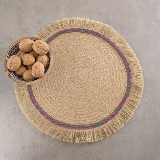Σουπλά Dining Kiana Beige Jute Rythmos (35cm) 1Τεμ