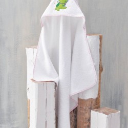 Κάπα Βρεφική Bath Astronaut Dino Pink Cotton Rythmos (75x75) 1Τεμ