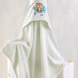 Κάπα Βρεφική Bath Liono Veraman-Grey Rythmos (75x75) 1Τεμ