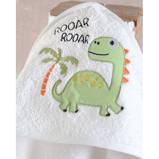 Κάπα Βρεφική Baby Bath Rooar Cotton Rythmos (75x75) 1Τεμ