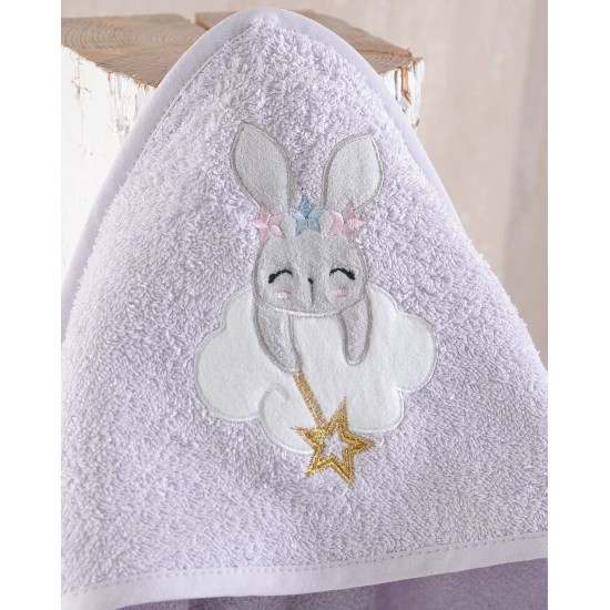 Κάπα Βρεφική Baby Bath Pearl Cotton Rythmos (75x75) 1Τεμ