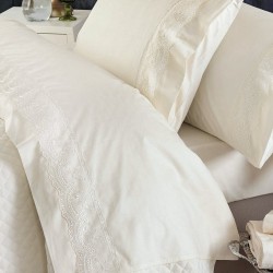 Σεντόνια Υπέρδιπλα Σετ Wedding Collection Shiraz Ecru Cotton Rythmos (230x260) 4Τεμ