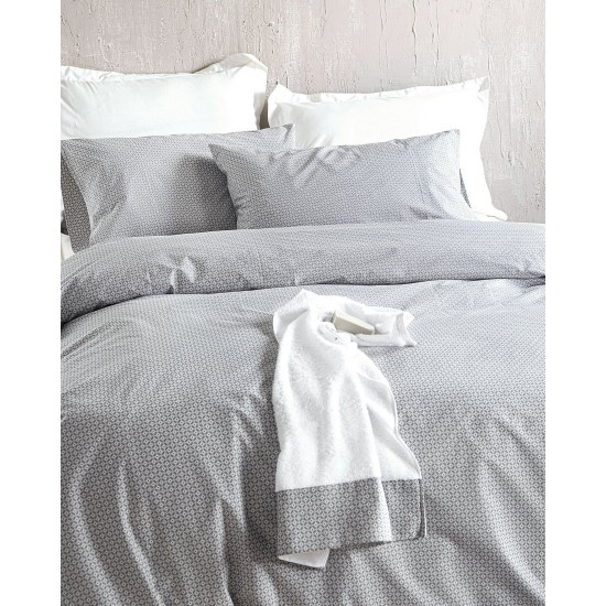 Κουβερλί Μονό Σετ Next Sinclair Grey Polycotton Rythmos (160x240) 2Τεμ