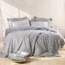 Πάπλωμα Υπέρδιπλο Σετ Next Trisha Grey Polycotton Rythmos (220x240) 3Τεμ