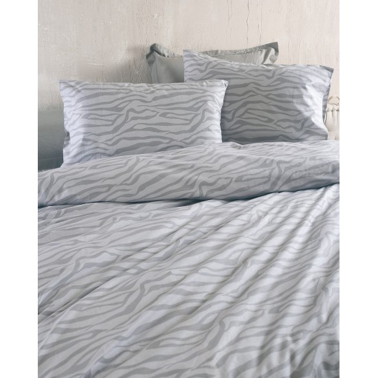 Παπλωματοθήκη Μονή Σετ Next Trisha Grey Polycotton Rythmos (160x250) 2Τεμ